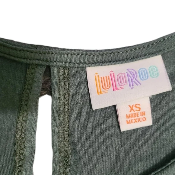 LULAROE green swing tank blouse XS - Picture 4 of 8